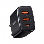 BASEUS Compact sieciowa 2xUSB QC + USB-C PD 30W 3A