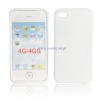 Pokrowiec BACK CASE LUX IPHONE 4G, 4S wz�r bia�y