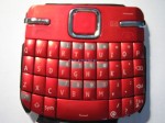 Klawiatura NOKIA C3 czerwona  HQ