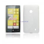 Pokrowiec BACK CASE LUX NOKIA 520 wz�r S bia�y
