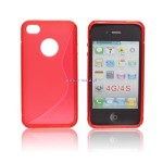 Pokrowiec BACK CASE LUX IPHONE 4G, 4S wzr czerwon