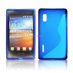 Pokrowiec BACK CASE LUX LG L5 wz�r S niebieski