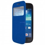 Etui SLIM VIEW Samsung i9500 S4 niebieski