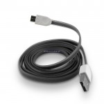 Kabel silikonowy micro usb czarny